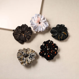 Multicolor - handmade rubber band/scrunchies (set of 5) 33