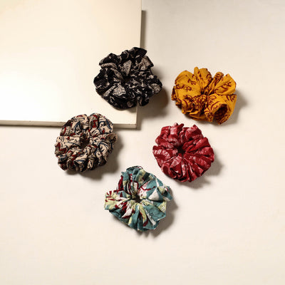 Multicolor - handmade rubber band/scrunchies (set of 5) 34