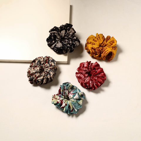 Multicolor - handmade rubber band/scrunchies (set of 5) 34