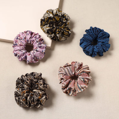 Multicolor - handmade rubber band/scrunchies (set of 5) 36