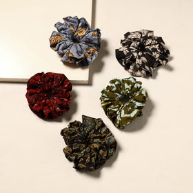 Multicolor - handmade rubber band/scrunchies (set of 5) 39