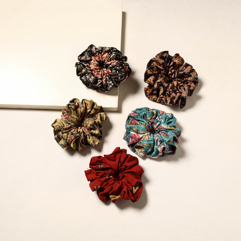 Multicolor - handmade rubber band/scrunchies (set of 5) 41