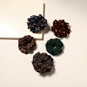 Multicolor - handmade rubber band/scrunchies (set of 5) 42