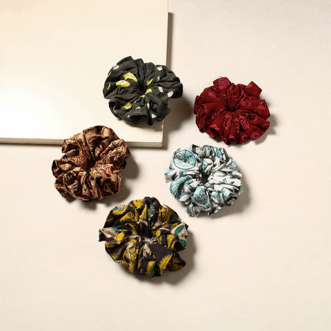 Multicolor - handmade rubber band/scrunchies (set of 5) 47