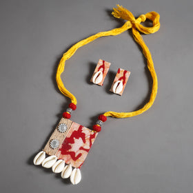Handmade Shell Jute Fabart Necklace Set 31