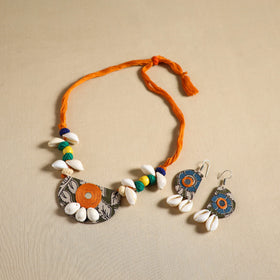 Handmade Shell Work Fabart Necklace Set 06