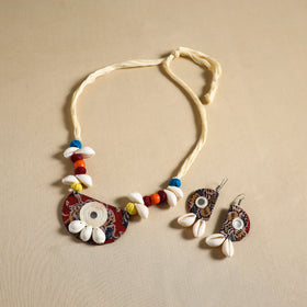 Handmade Shell Work Fabart Necklace Set 07