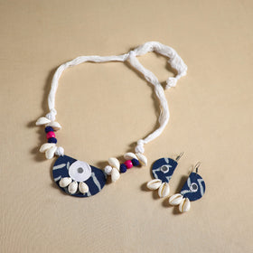 Handmade Shell Work Fabart Necklace Set 14