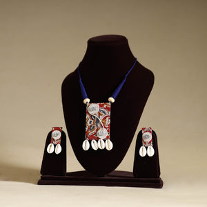  Handmade Shell Work Fabart Necklace Set