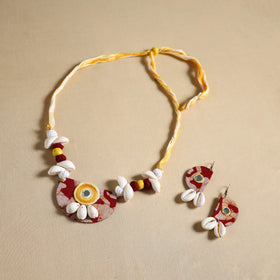 Handmade Shell Work Fabart Necklace Set 23