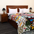  Multicolor Handmade Tagai Work Patchwork Quilt