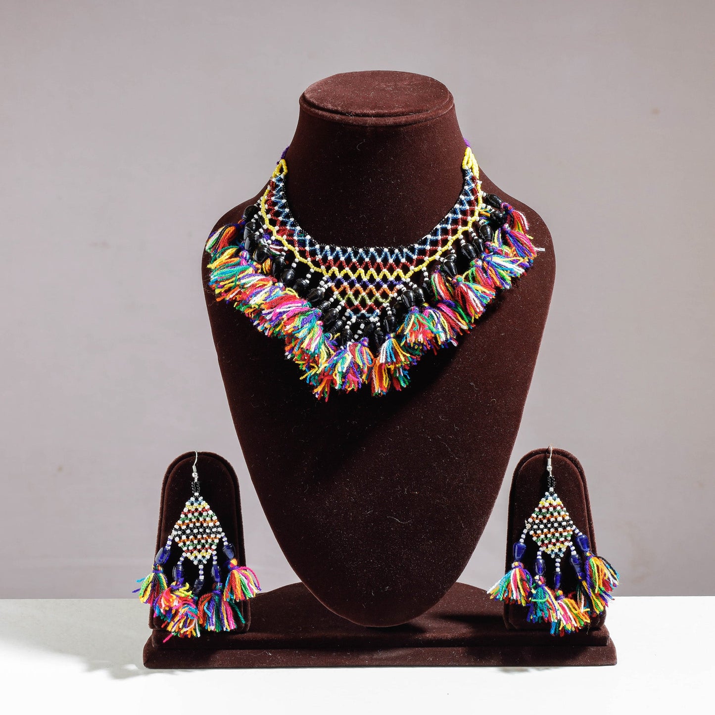 Multicolor - handmade thread & beadwork tassels jali