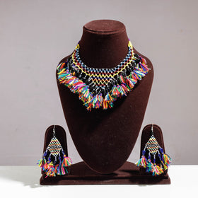 Multicolor - handmade thread & beadwork tassels jali