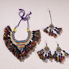 Multicolor - handmade thread & beadwork tassels jali