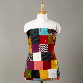  Handmade Tukdi Kaam Patchwork Cotton kurta Material - (3 meter) 01 