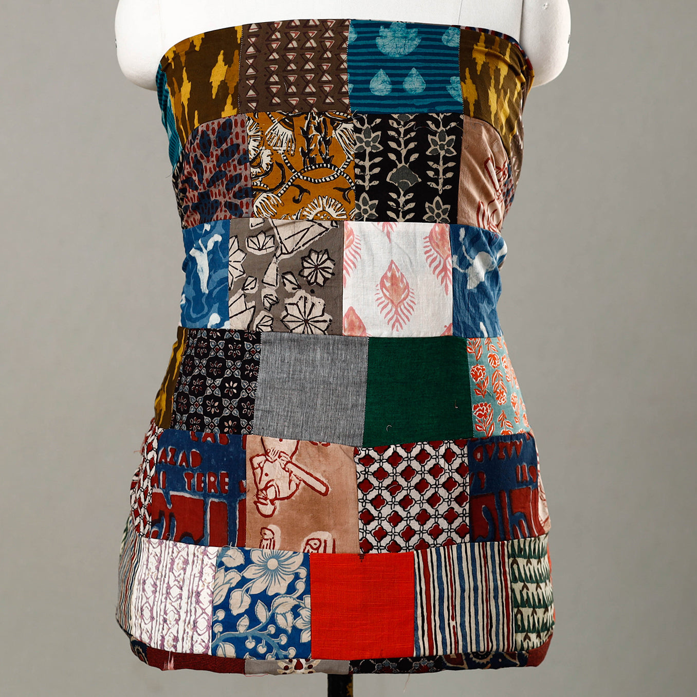  Handmade Tukdi Kaam Patchwork Cotton kurta Material - (3 meter) 01 Online at iTokri.com