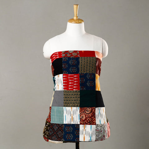  Handmade Tukdi Kaam Patchwork Cotton kurta Material - (3 meter) 01 