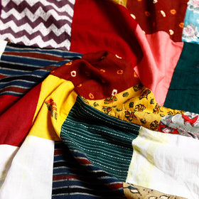  Handmade Tukdi Kaam Patchwork Cotton kurta Material - (3 meter) 01 