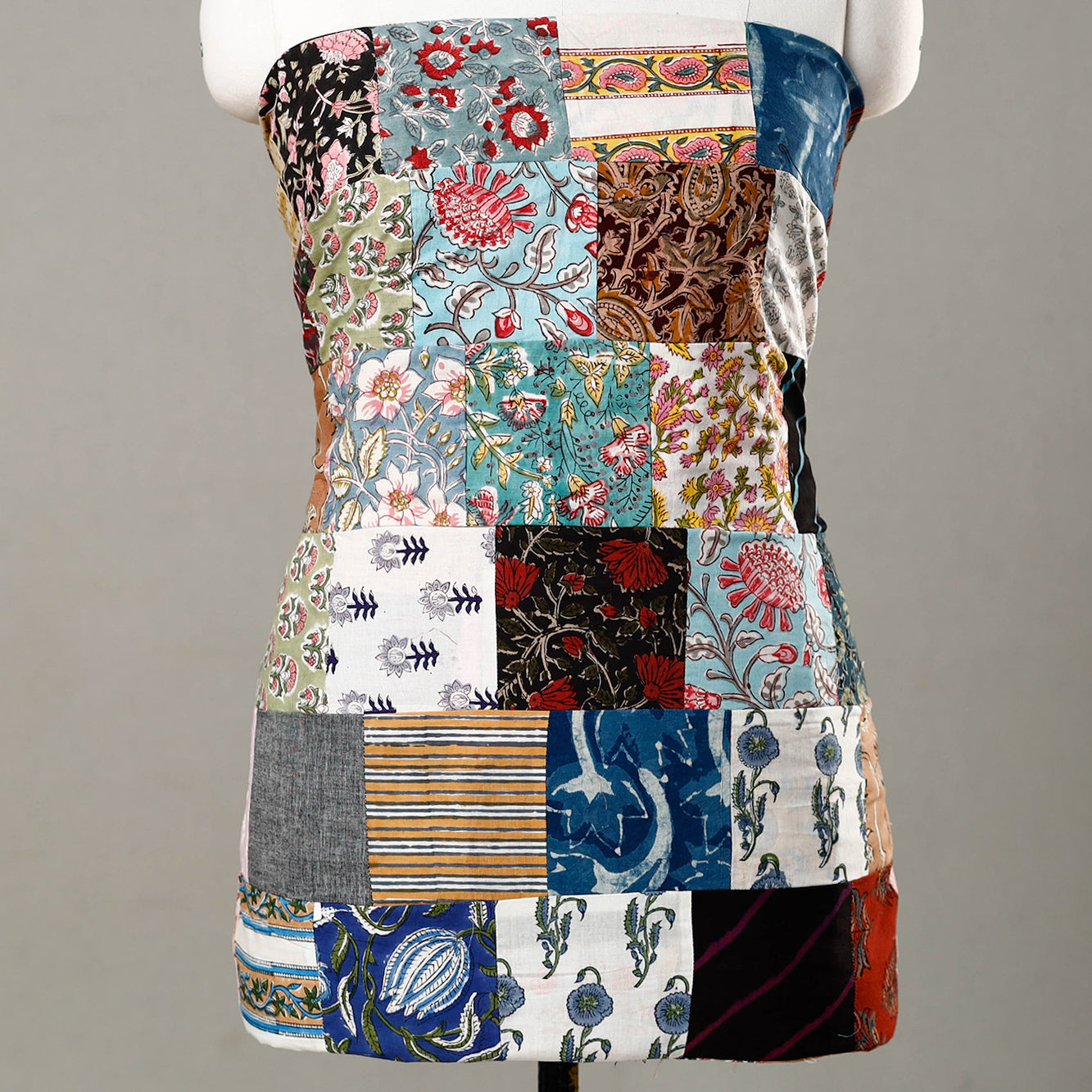 Buy Handmade Tukdi Kaam Patchwork Cotton kurta Material - (3 meter) 01 Online at iTokri.com