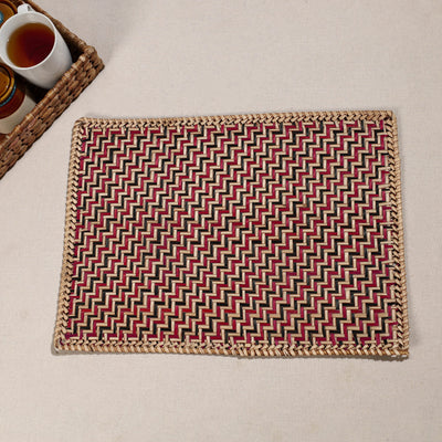 Multicolor Handmade Water Hyacinth Placemat with Border from Assam (18 x 13 in)