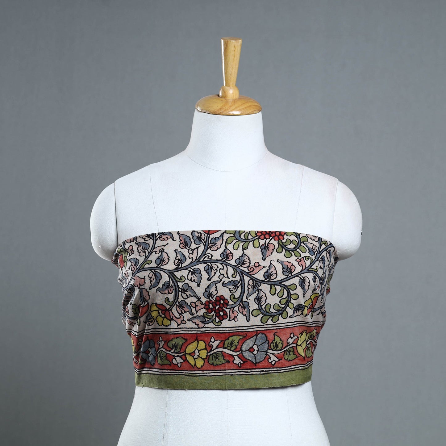 Buy Multicolor Handpainted Cotton Kalamkari Blouse Piece