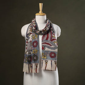 Multicolor Handpainted Cotton Kalamkari Stole