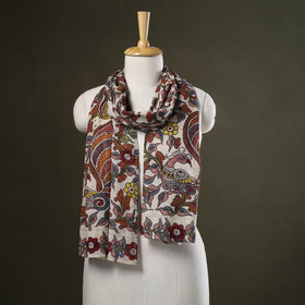 Multicolor - handpainted cotton kalamkari stole 07