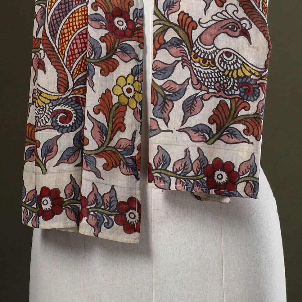 Multicolor - handpainted cotton kalamkari stole 07