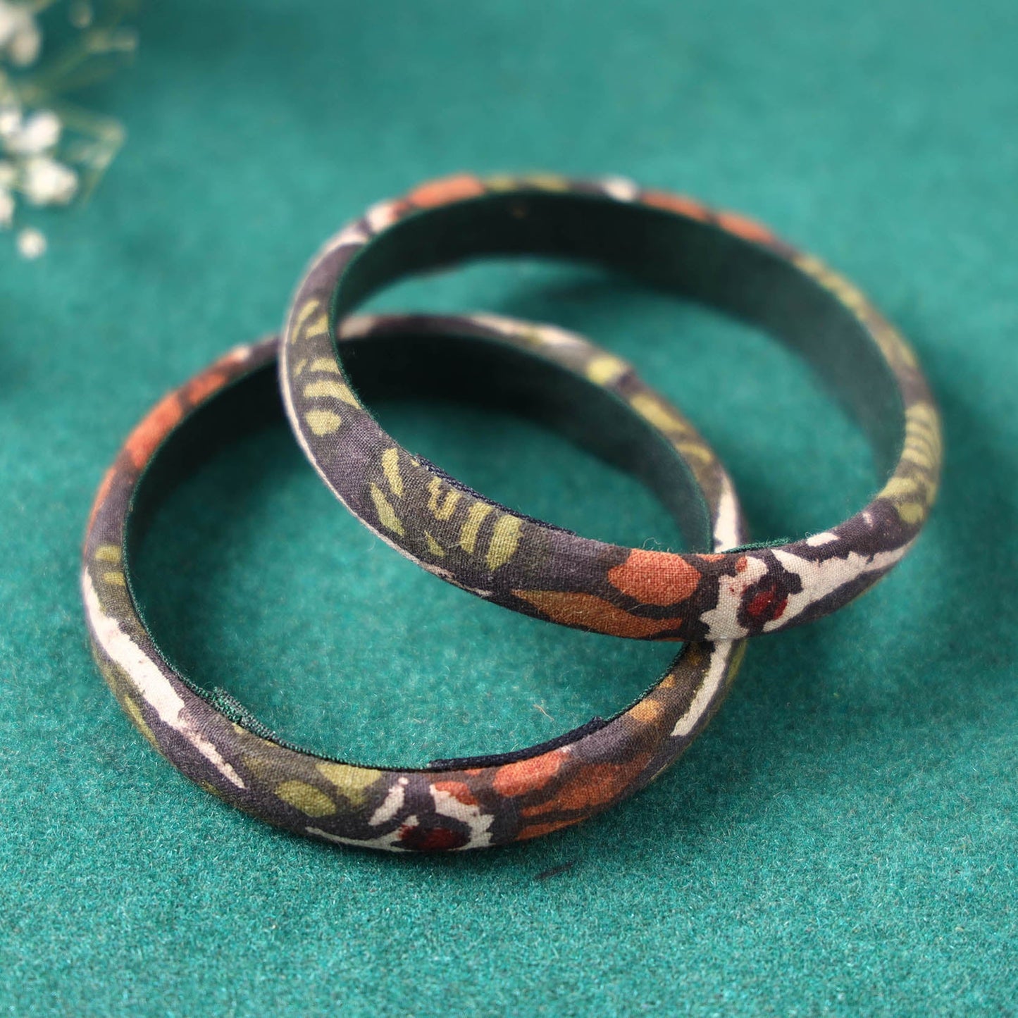 Handpainted Kalamkari Natural Dyed Bangle (Set of 2)