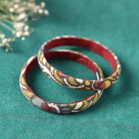 Buy Handpainted Kalamkari Natural Dyed Bangle Online at iTokri.com