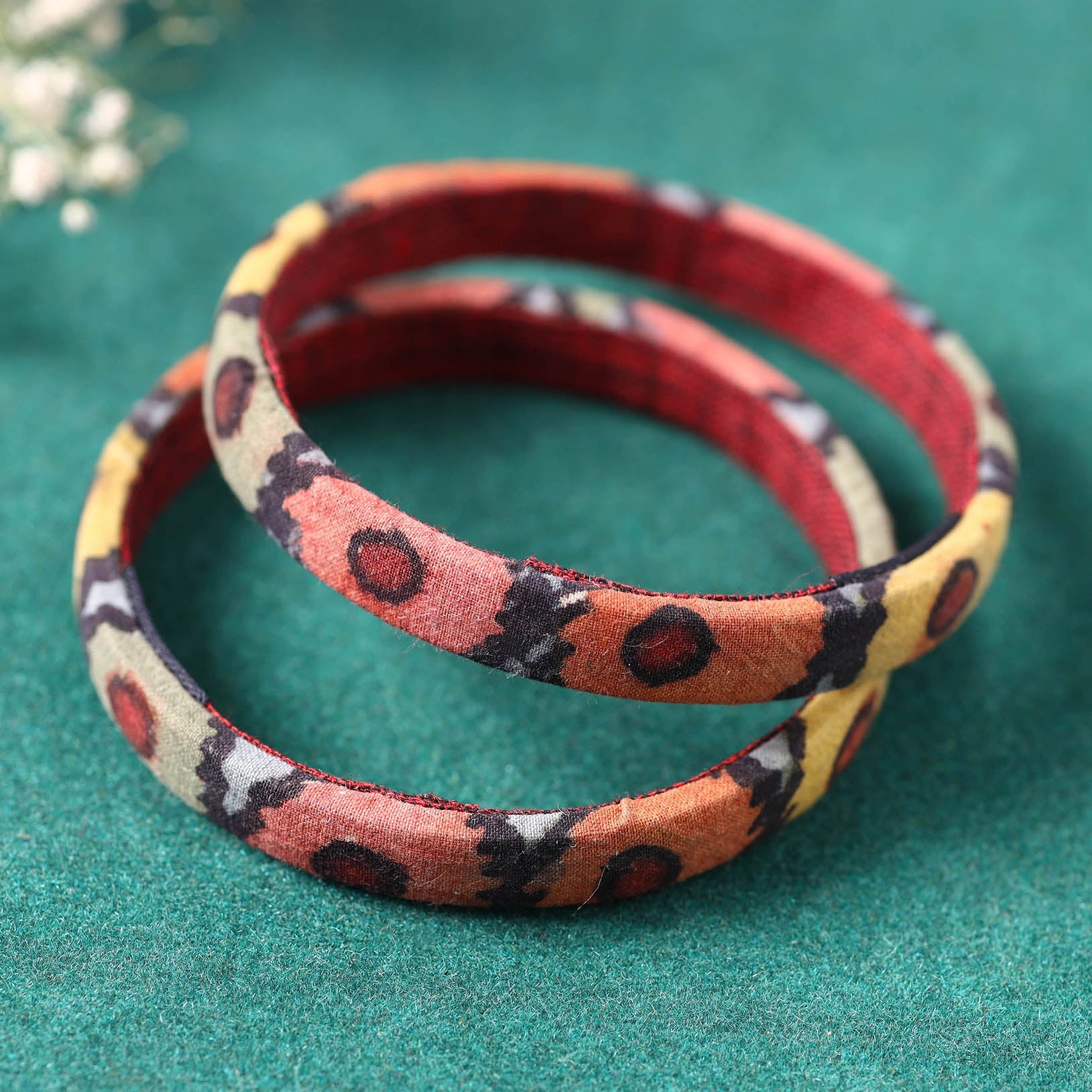  Handpainted Kalamkari Natural Dyed Bangle 