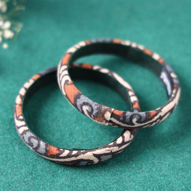  Handpainted Kalamkari Natural Dyed Bangle Online at iTokri.com