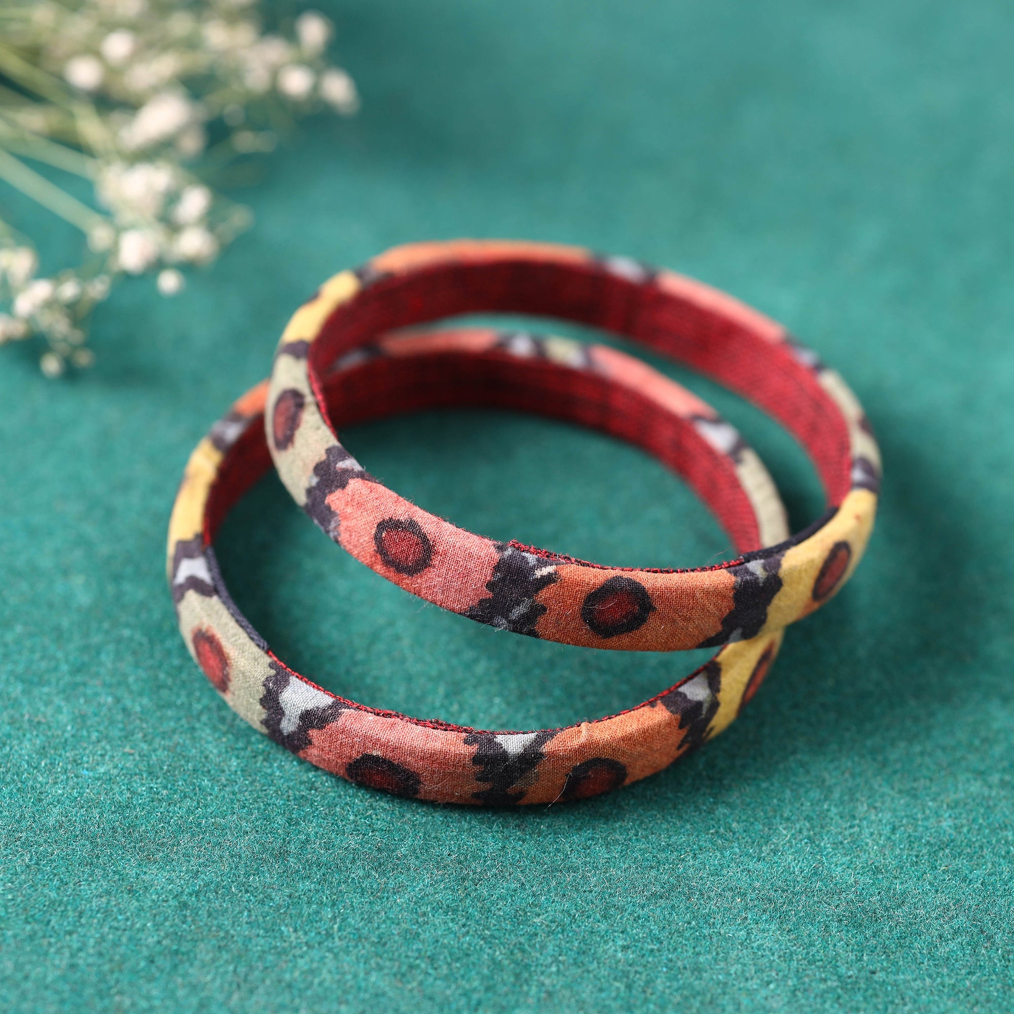  Handpainted Kalamkari Natural Dyed Bangle 