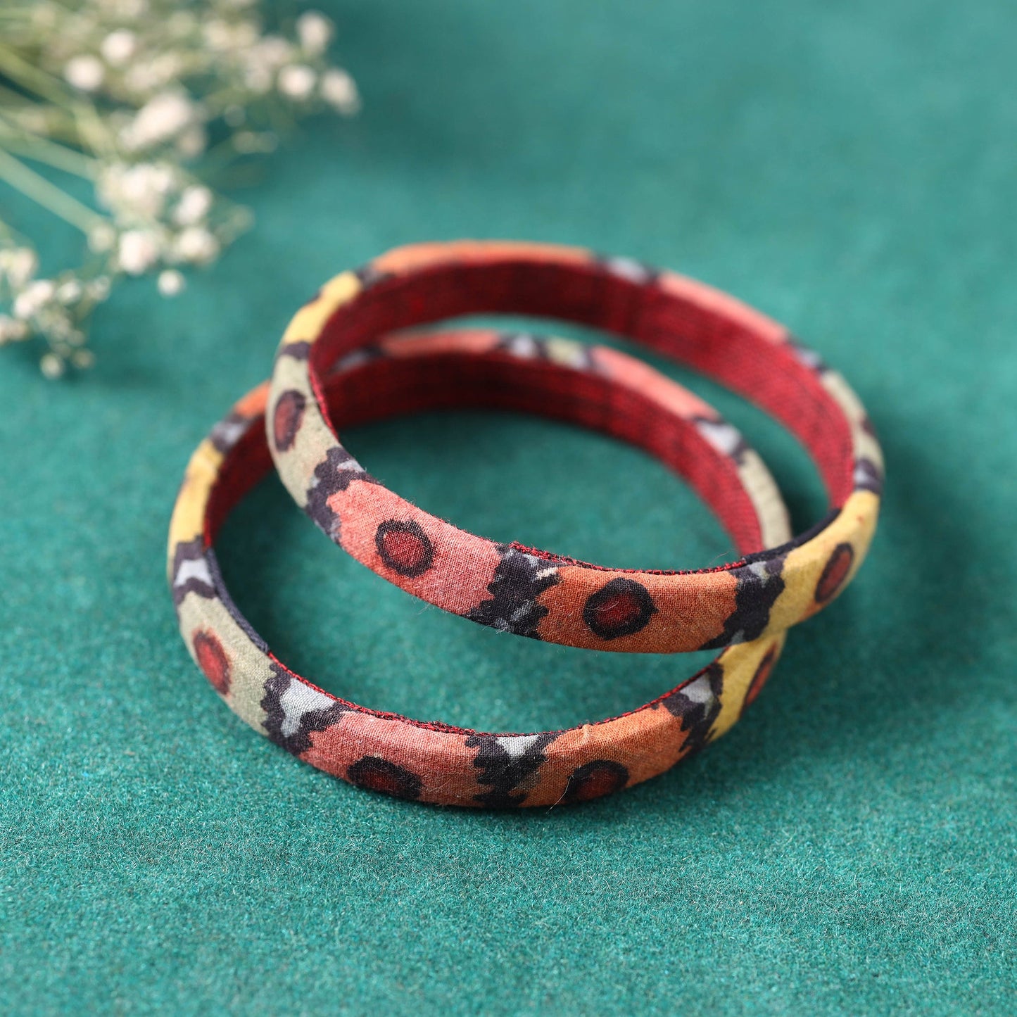  Handpainted Kalamkari Natural Dyed Bangle 