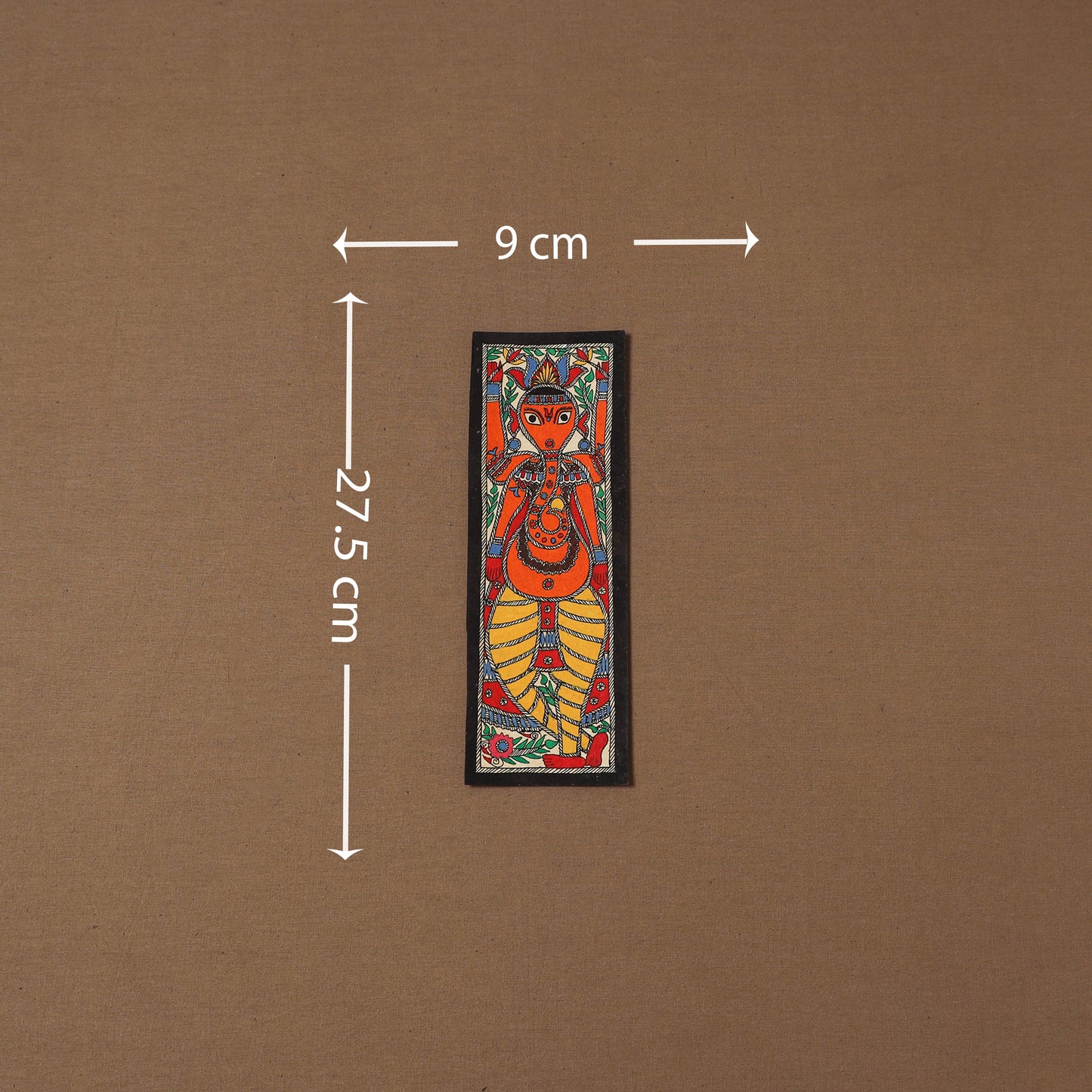 Handpainted madhubani painting by hira devi (11 x 3 in) 60