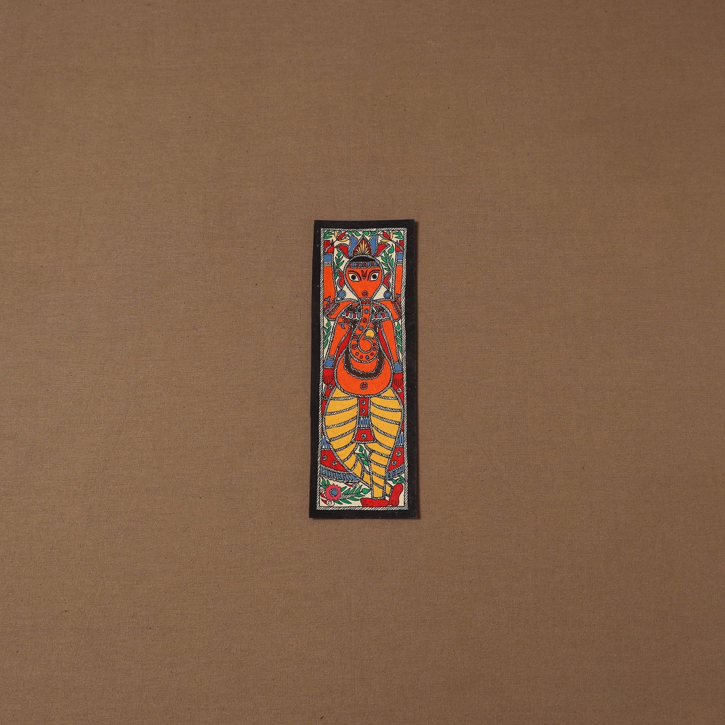 Handpainted madhubani painting by hira devi (11 x 3 in) 60