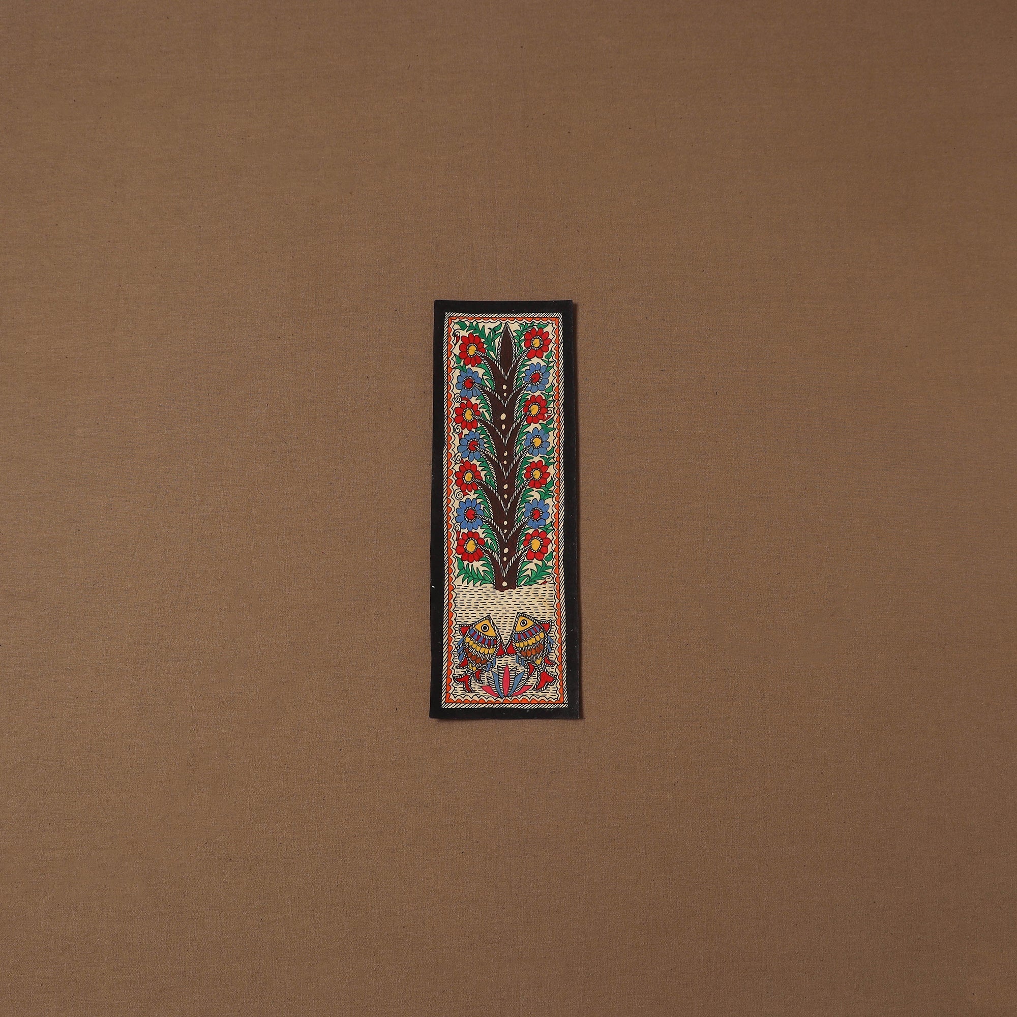 Handpainted madhubani painting by hira devi (11 x 3 in) 62