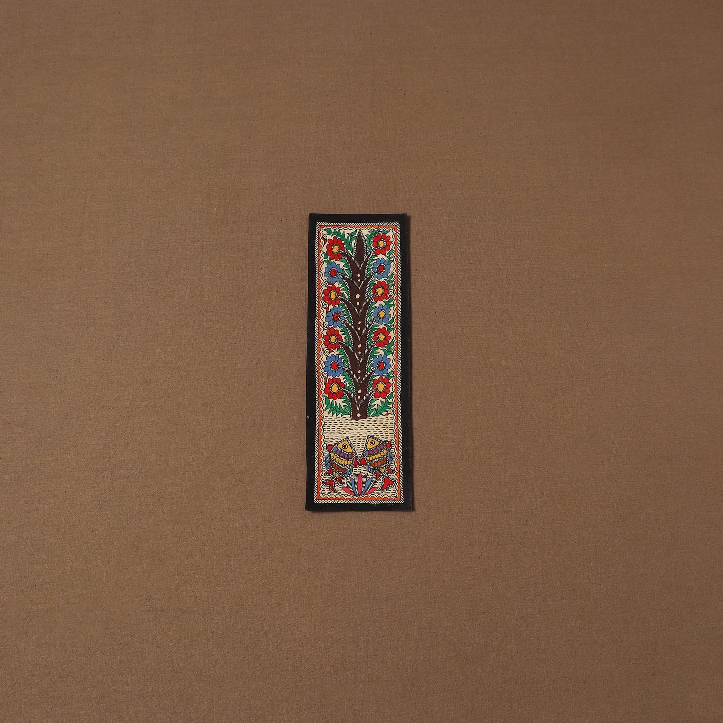 Handpainted madhubani painting by hira devi (11 x 3 in) 62