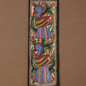 Handpainted madhubani painting by hira devi (11 x 3 in) 63