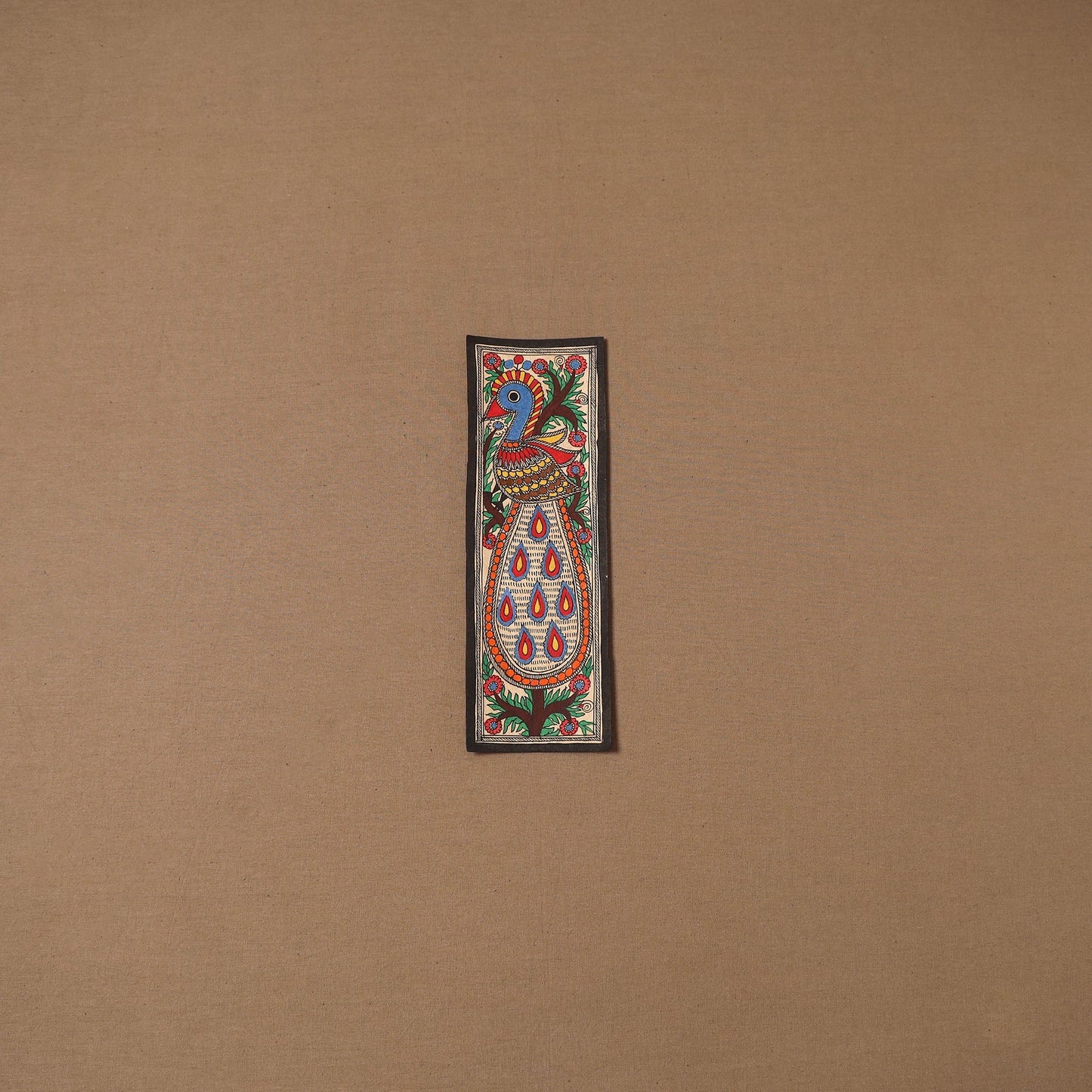 Handpainted madhubani painting by hira devi (11 x 3 in) 67