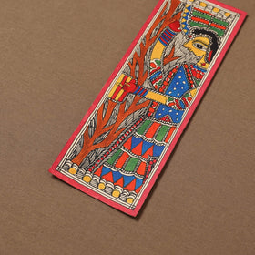 Handpainted madhubani painting by hira devi (11 x 3 in) 69