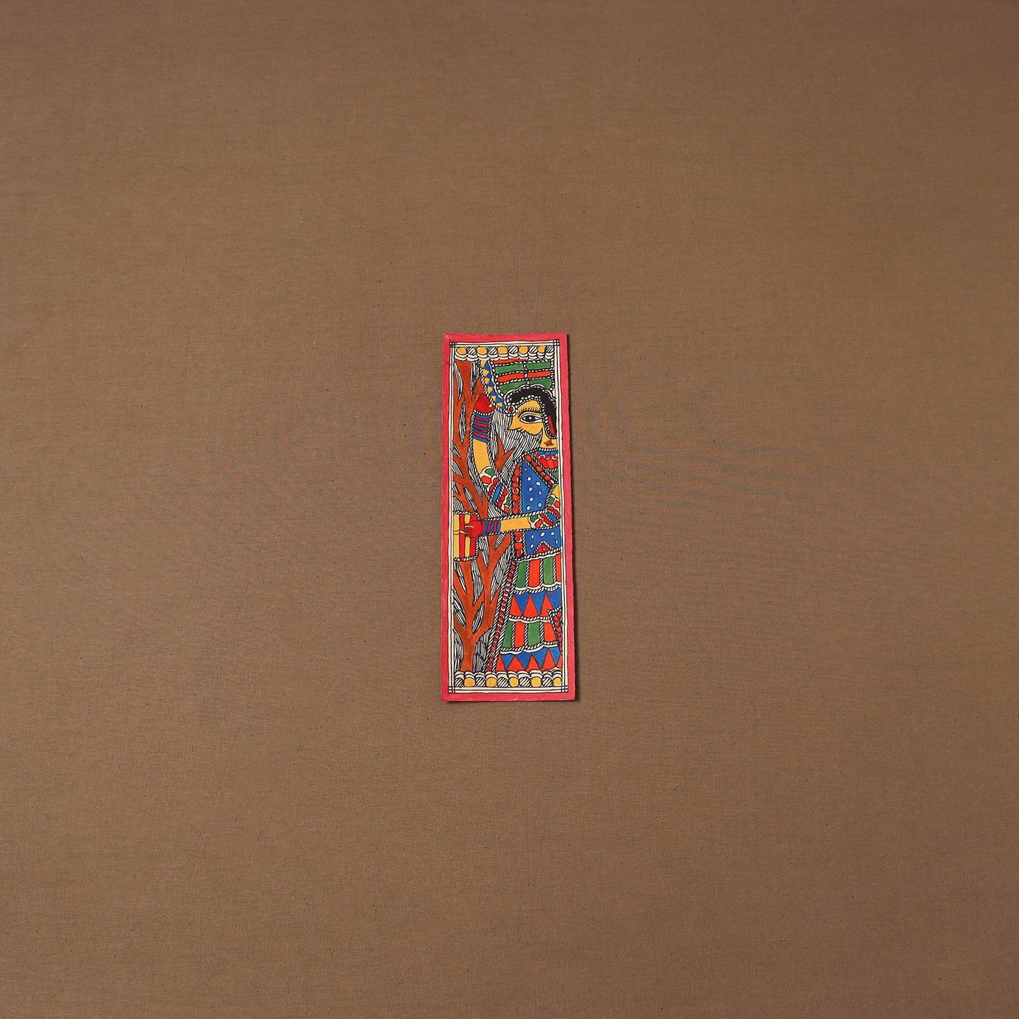 Handpainted madhubani painting by hira devi (11 x 3 in) 69