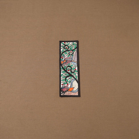 Handpainted madhubani painting by hira devi (11 x 3 in) 70