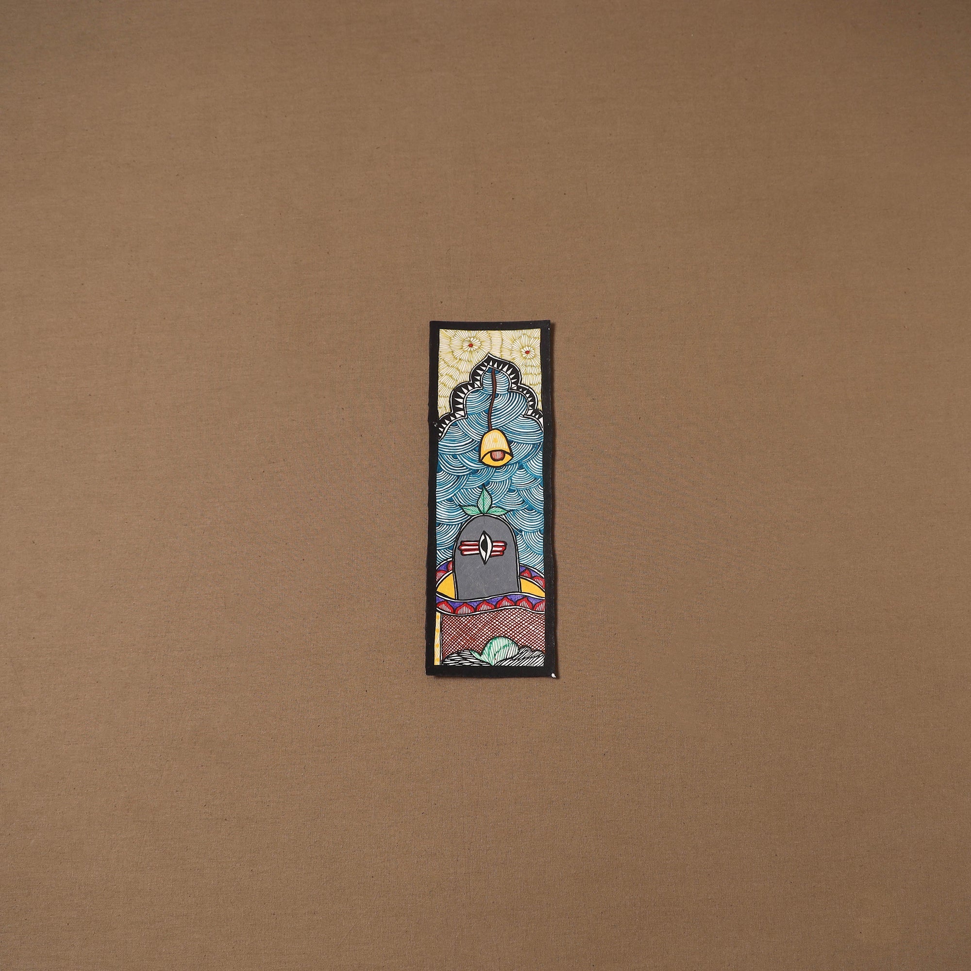 Handpainted madhubani painting by hira devi (11 x 3 in) 72