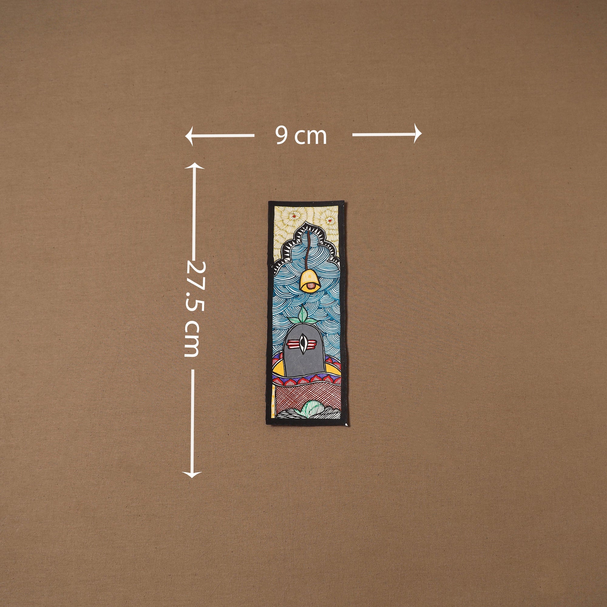 Handpainted madhubani painting by hira devi (11 x 3 in) 72