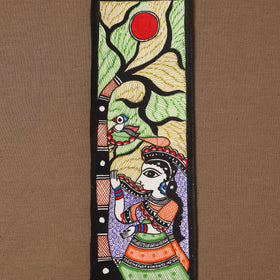 Handpainted madhubani painting by hira devi (11 x 3 in) 74