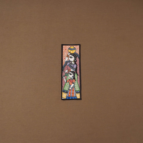 Handpainted madhubani painting by hira devi (11 x 3 in) 75