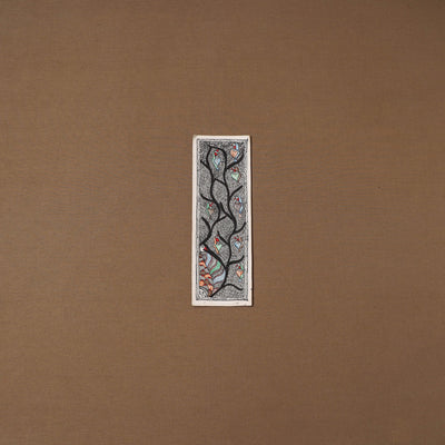 Handpainted madhubani painting by hira devi (11 x 3 in) 76