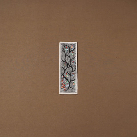 Handpainted madhubani painting by hira devi (11 x 3 in) 76