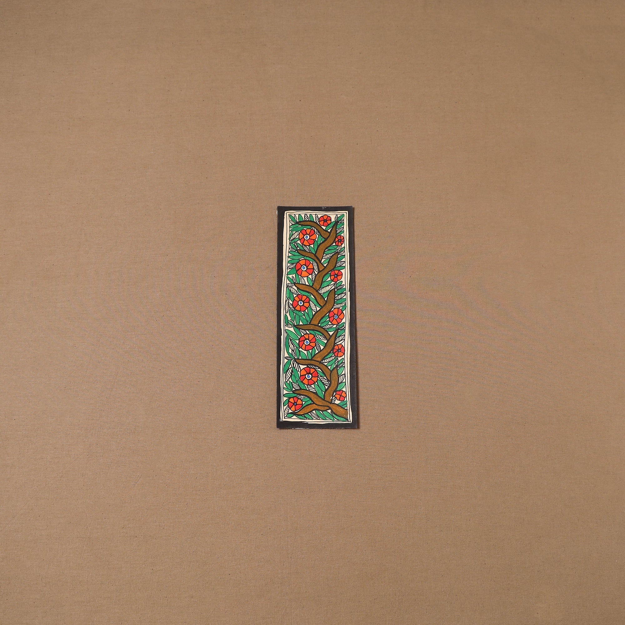 Handpainted madhubani painting by hira devi (11 x 3 in) 94